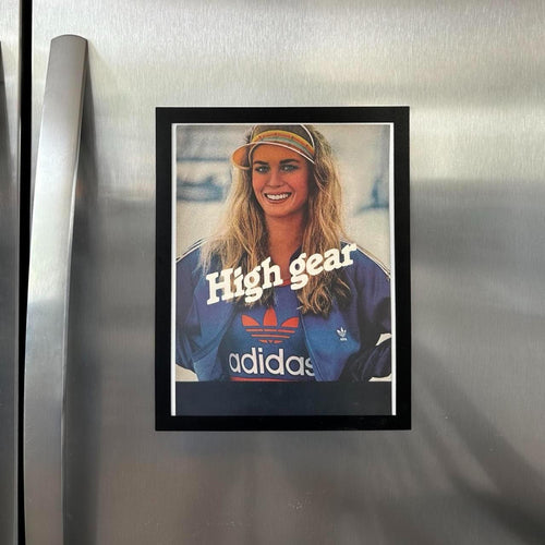 1982 Adidas "High Gear" Vintage Fashion Print with Frame
