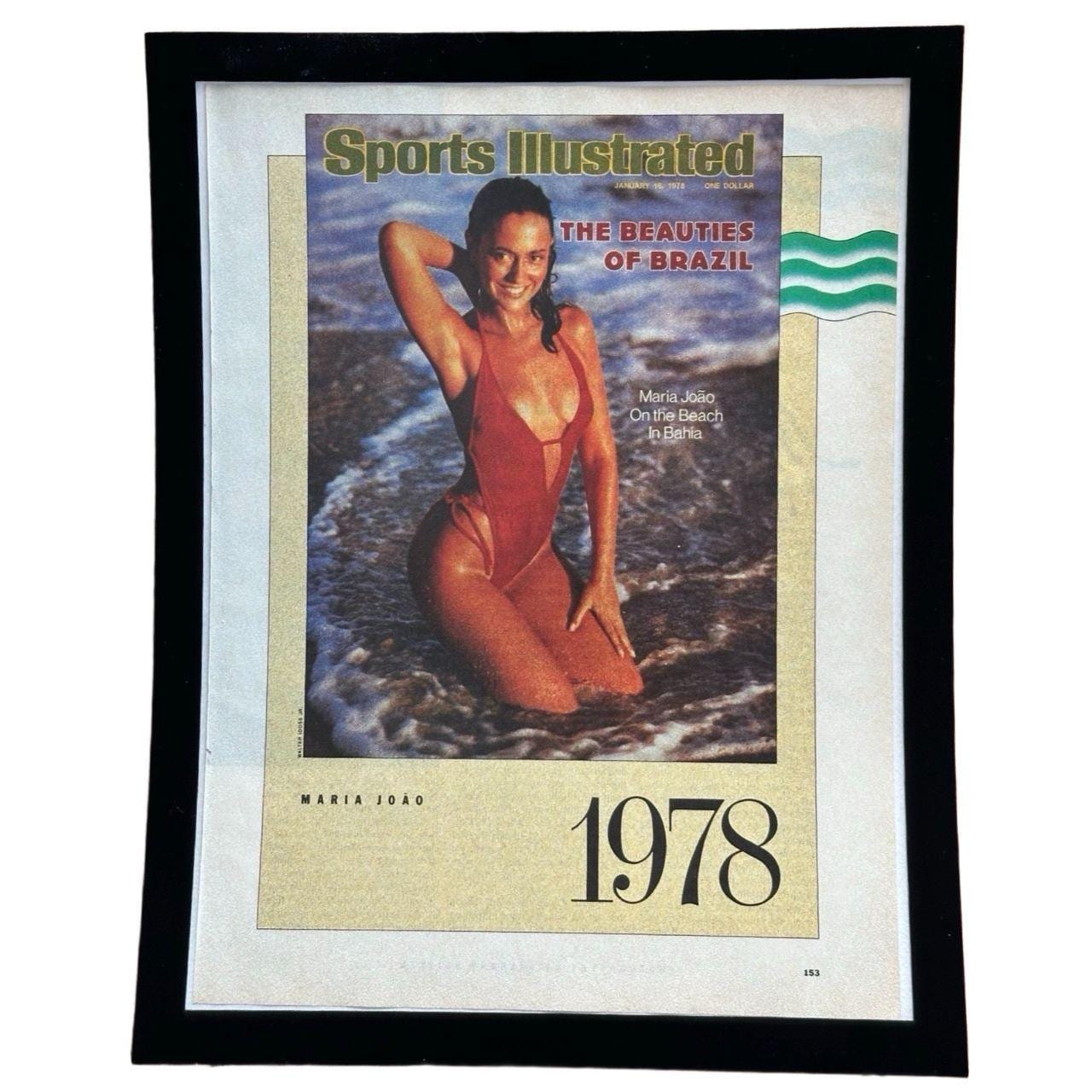 Authentic 1978 Sports Illustrated Maria João Framed Editorial Print Cover