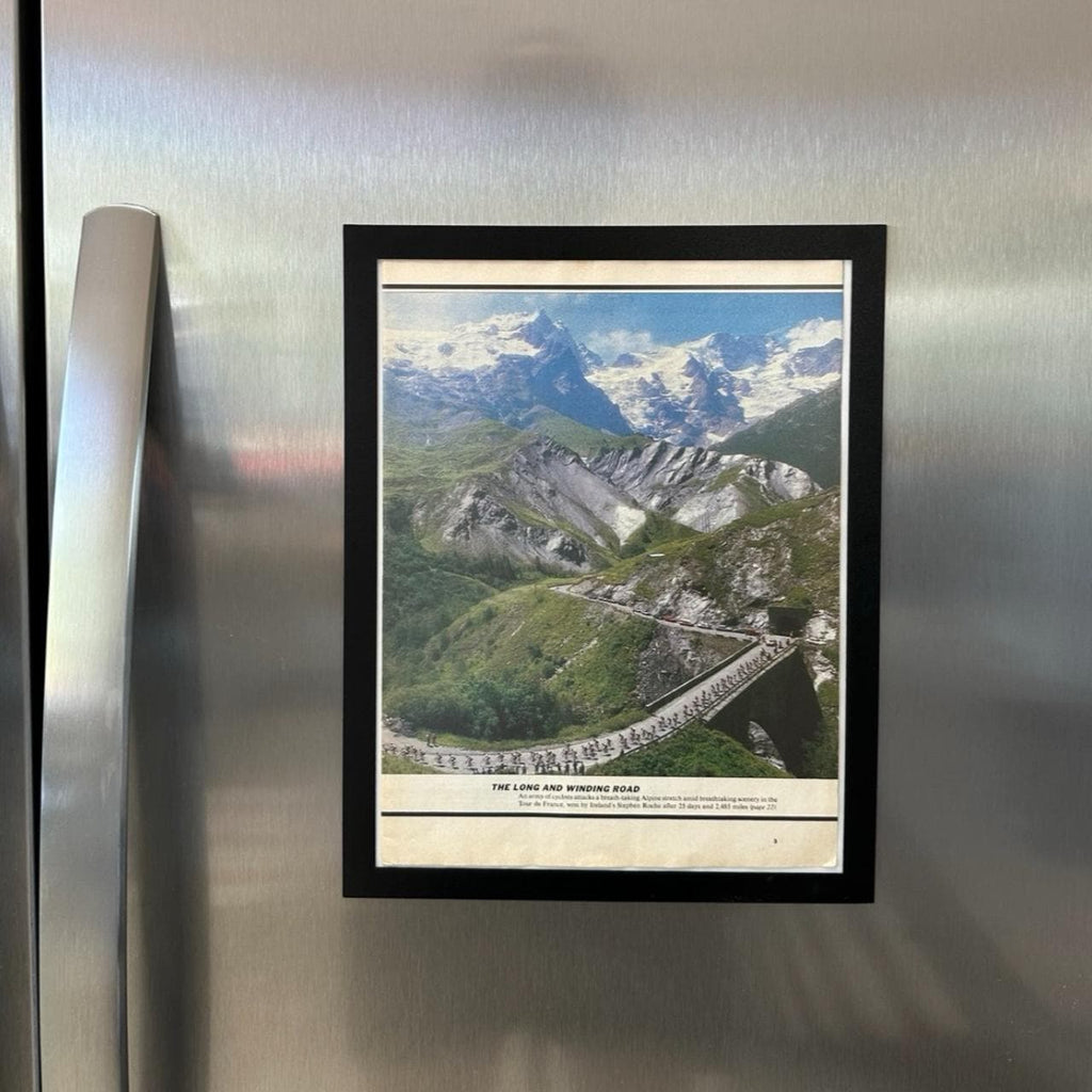 Vintage 1987 Framed Tour De France Cycling Editorial Print