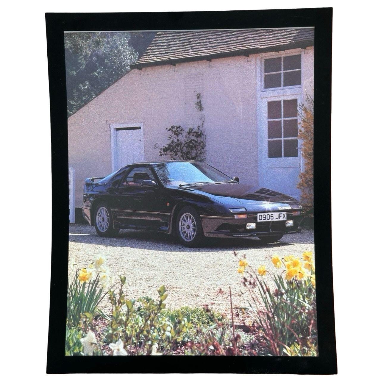 Vintage Framed 1987 Mazda RX7 Turbo Editorial Print