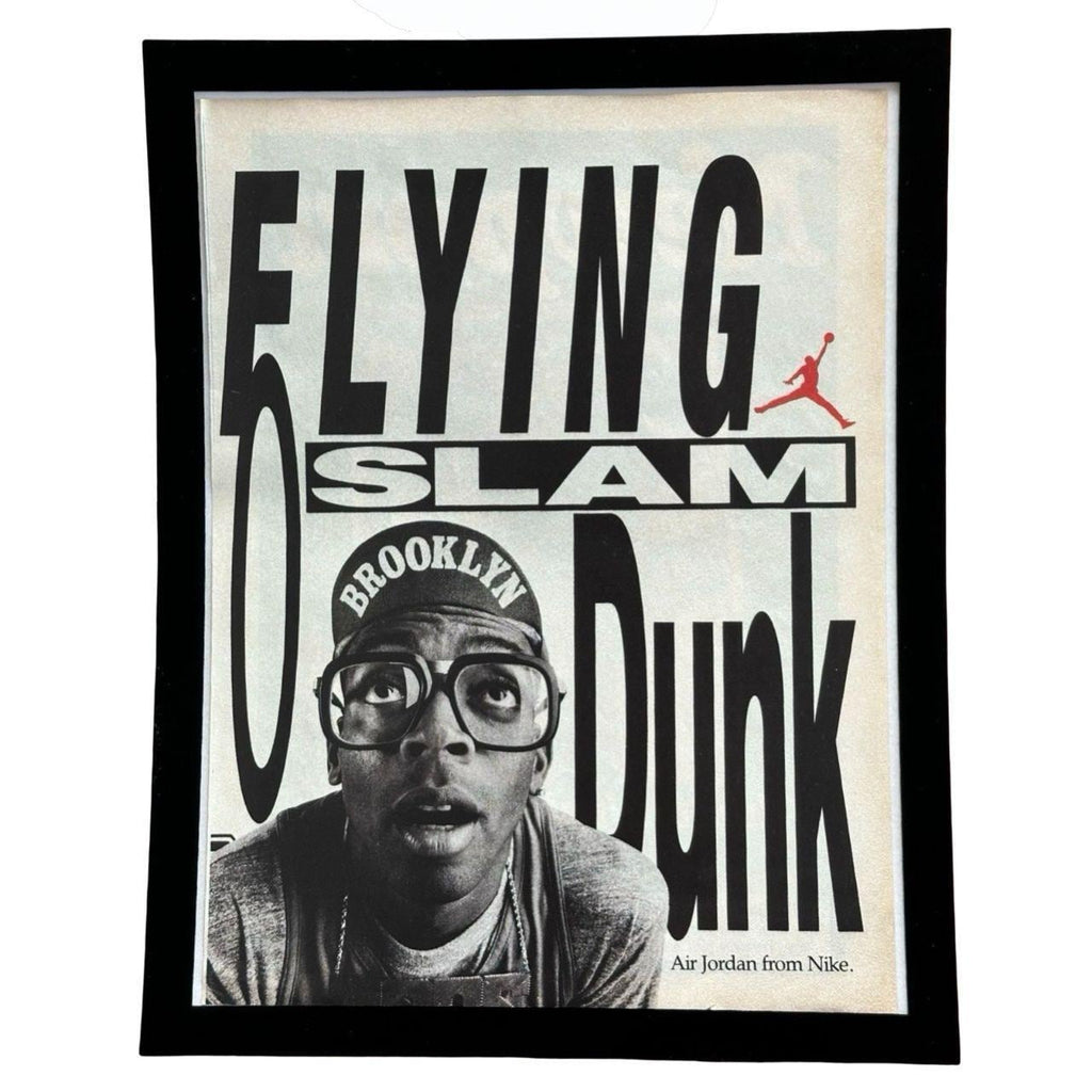 Vintage 1990 Framed Nike Air Jordan Spike Lee Ad