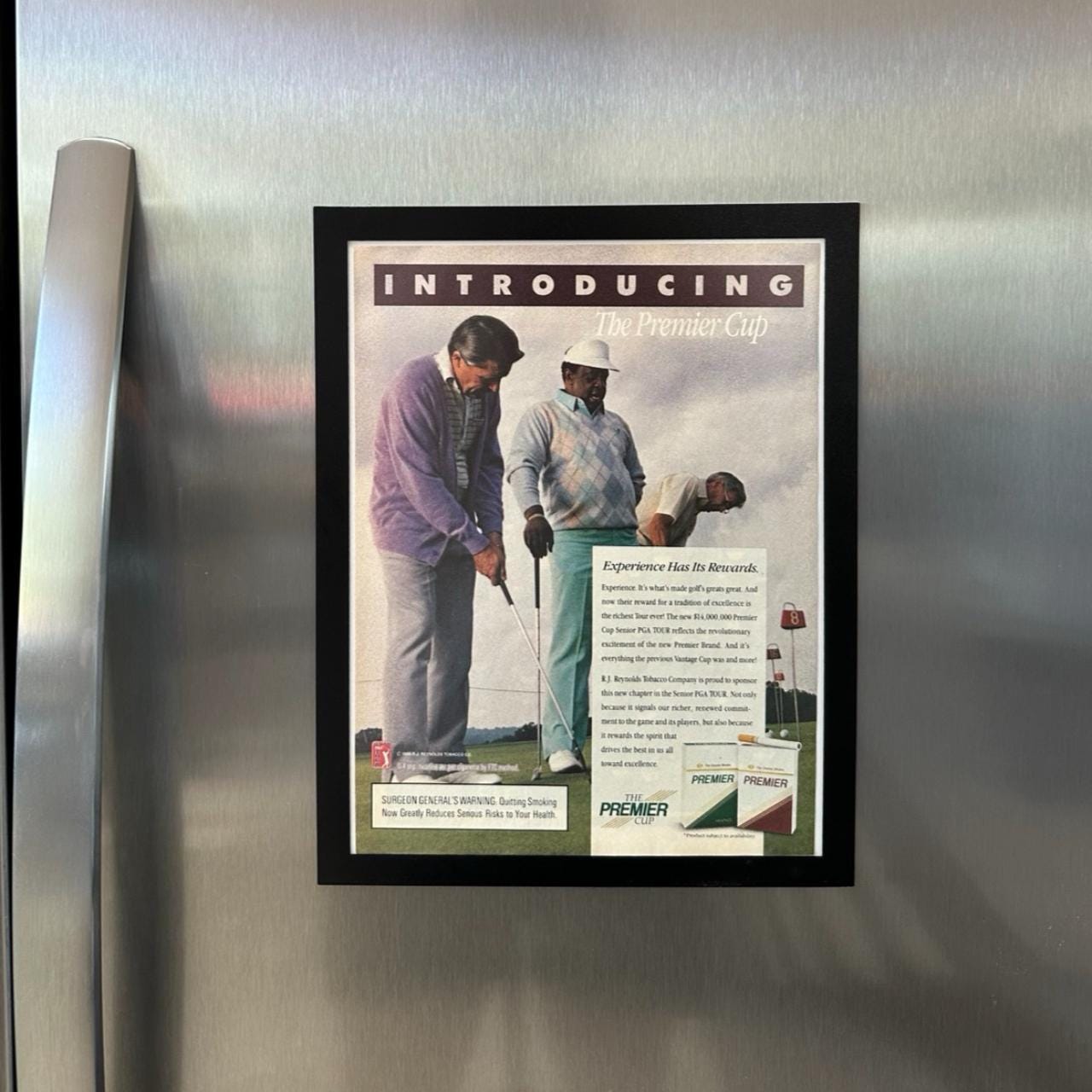 Vintage 1988 Framed R.J. Reynolds Tobacco Golf Ad