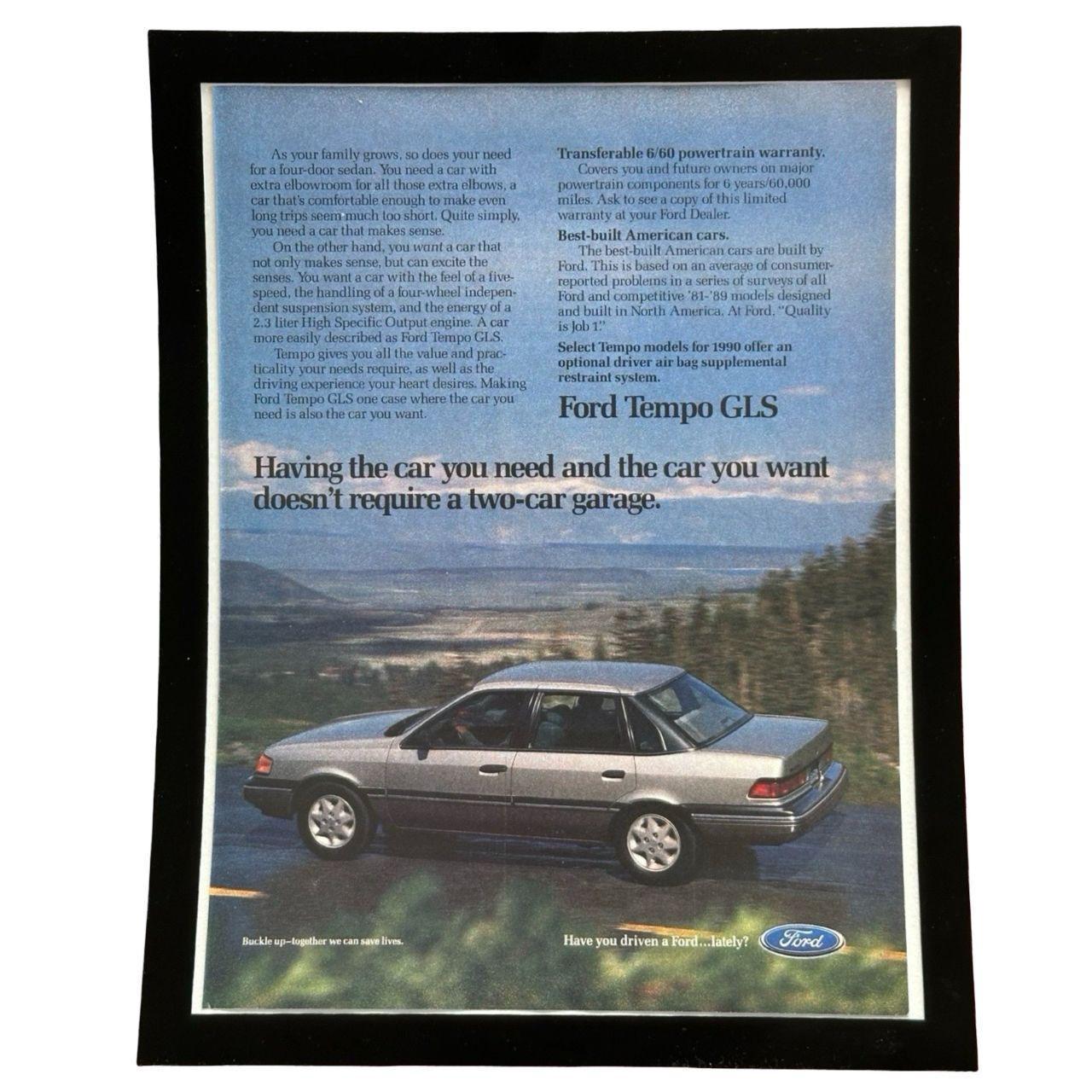 Vintage 1990 Ford Tempo Ad - Framed