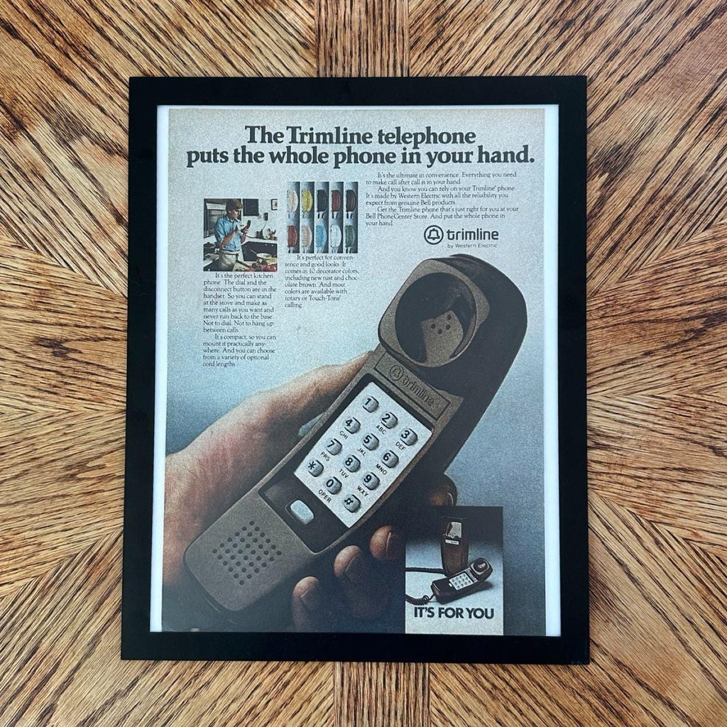 1980 Western Electric Trimline Telephone Its For You Vintage Ad
