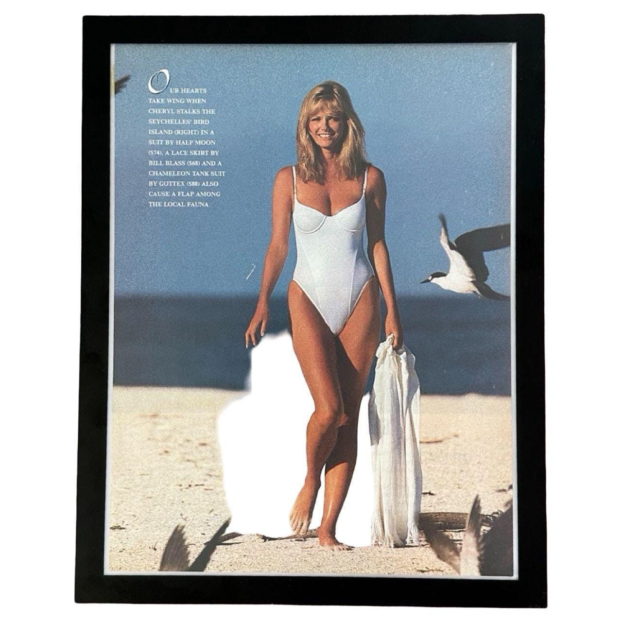 1988 Sports Illustrated Swimsuit Seychelles Beach Editorial Page