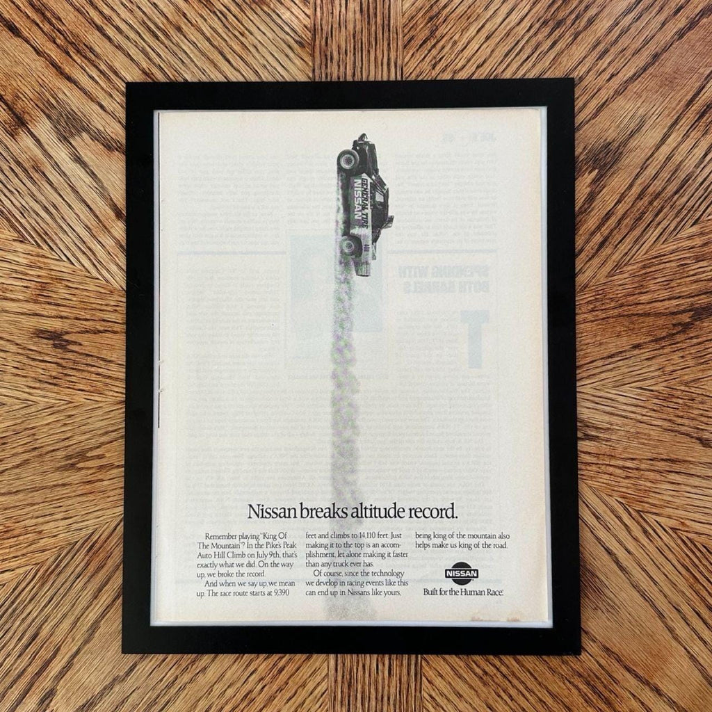 Nissan Pikes Peak Altitude Record Vintage Truck Ad
