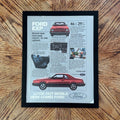 1981 Ford EXP "Look Out World Here Comes Ford Two-Seater" Magazine Ad with Frame