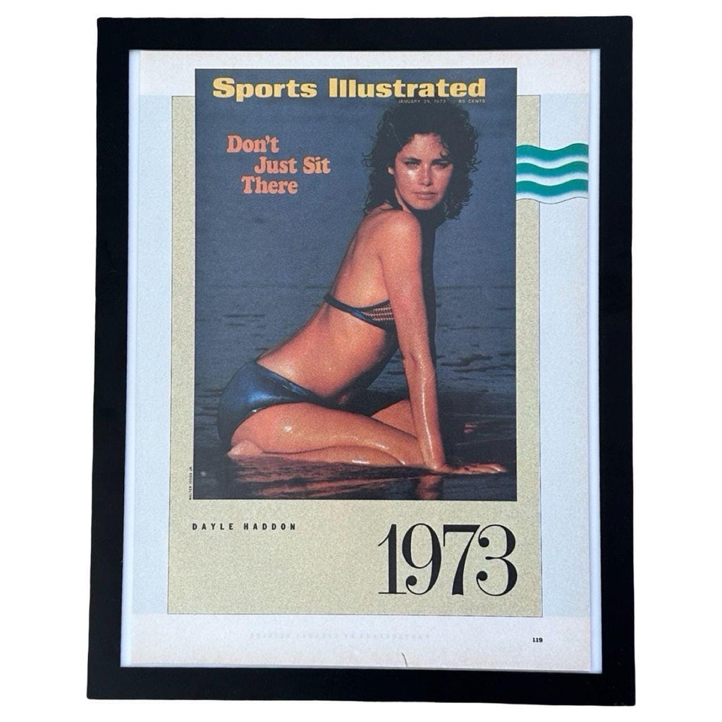 Vintage Sports Illustrated 1973 Swimsuit Cover Dayle Haddon Magazine Poster with Frame