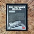 1980 Sharp Phantom Display EL-6200 Calculator Vintage Tech Magazine Ad with Frame