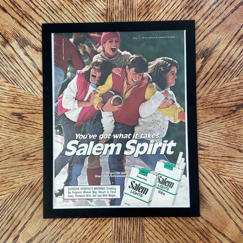 1984 Salem Spirit "You've Got What It Takes" Vintage Cigarette Magazine Ad with Frame
