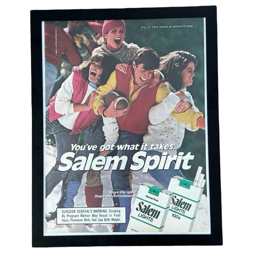 1984 Salem Spirit "You've Got What It Takes" Vintage Cigarette Magazine Ad with Frame