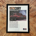 1980's Mercury Topaz Ride Out a Storm Vintage Car Magazine Ad with Frame
