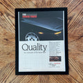 Vintage Toyota Touch Quality 1987 Vintage Car Advertisement with Frame