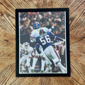 1987 Vintage Elway vs Lawrence Taylor NFL Action Framed Editorial Photo Print