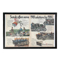 Vintage 1980 Suzuki The Performer Motorcyle Double Page Magazine Ad with Frame
