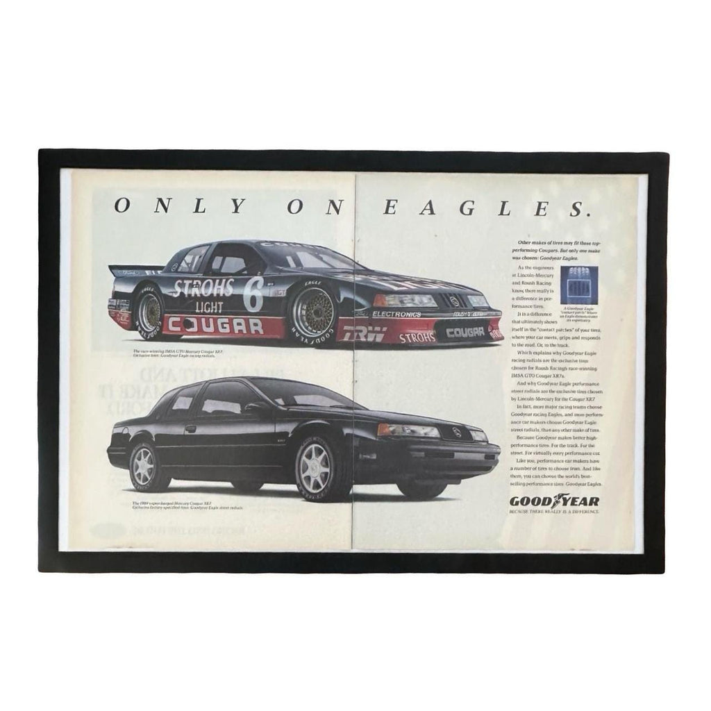 Vintage 1989 Goodyear Tires Magazine Ad with Frame