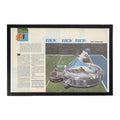 1980's NFL Magazine Illustration by Tommy Soloski, Paul Zimmerman Article (Framed)