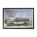 1989 Nissan Hardbody 4x4 Magazine Ad, Sheriff Rescue Vehicle, Framed 80s Decor