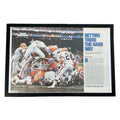 Vintage 1987 Broncos vs. Browns NFL Playoffs Sports Illustrated Editorial Print with Frame