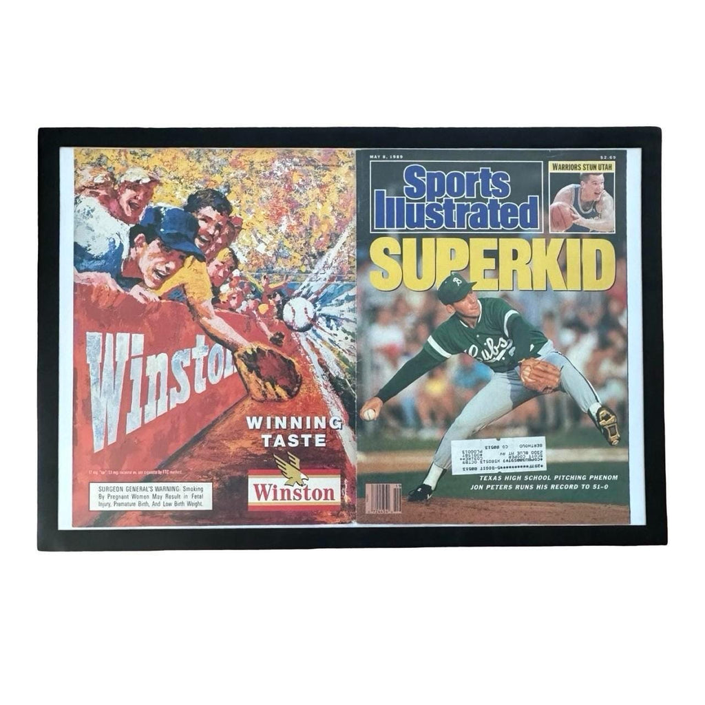 Vintage 1989 Jon Peters "SUPERKID" x Winston "Winning Taste" Sports Illustrated Magazine Cover with Frame