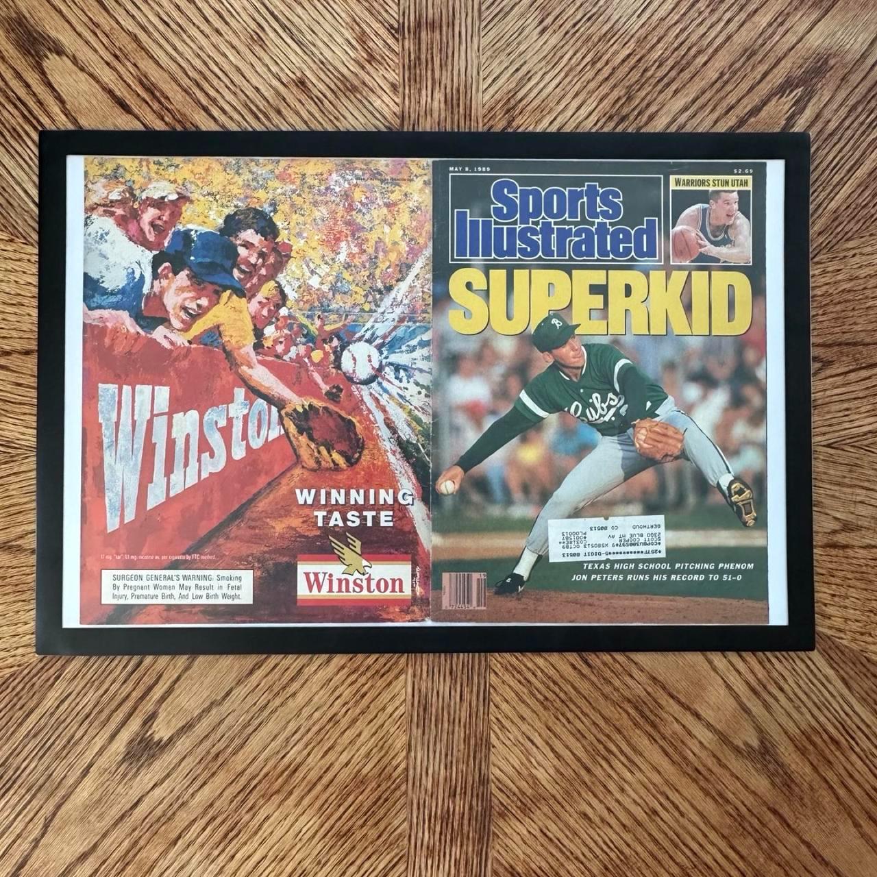 Vintage 1989 Jon Peters "SUPERKID" x Winston "Winning Taste" Sports Illustrated Magazine Cover with Frame