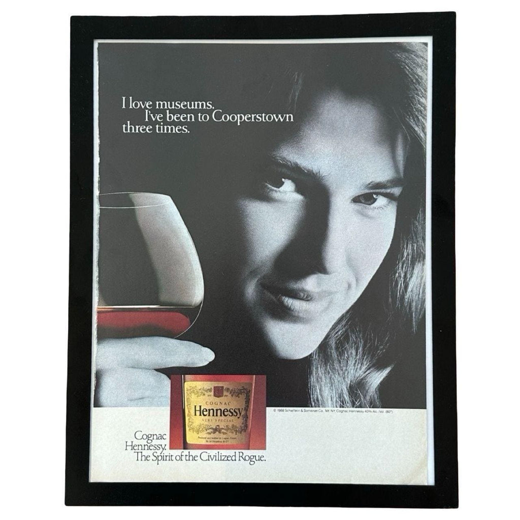 1988 Hennessy Cognac Spirit of the Civilized Rogue Cooperstown Vintage Ad