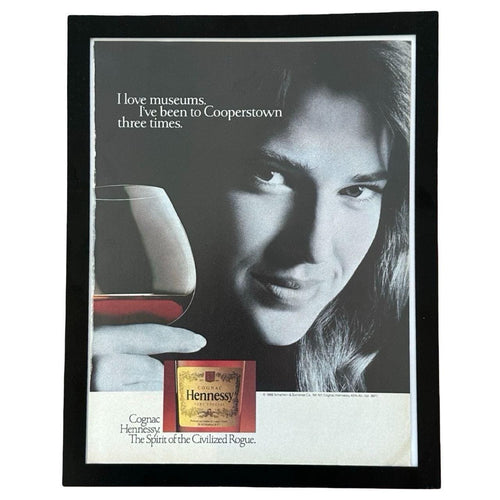 1988 Hennessy Cognac Spirit of the Civilized Rogue Cooperstown Vintage Ad