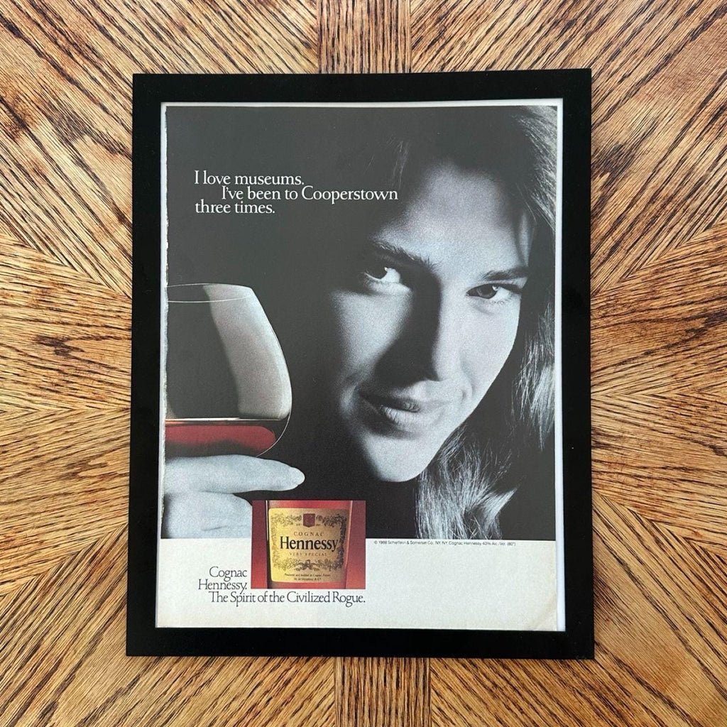 1988 Hennessy Cognac Spirit of the Civilized Rogue Cooperstown Vintage Ad
