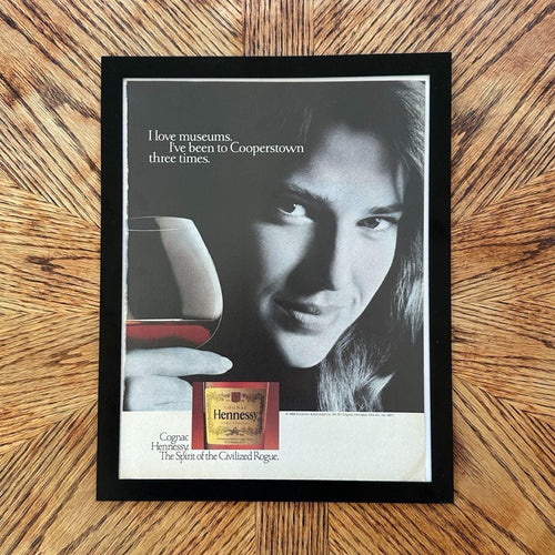 1988 Hennessy Cognac Spirit of the Civilized Rogue Cooperstown Vintage Ad