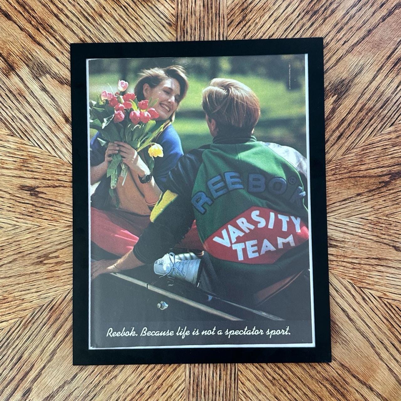 1987 Reebok Varsity Team Life is Not a Spectator Sport Vintage Ad