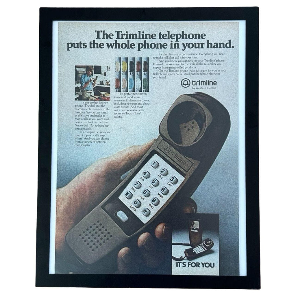 1980 Western Electric Trimline Telephone Its For You Vintage Ad