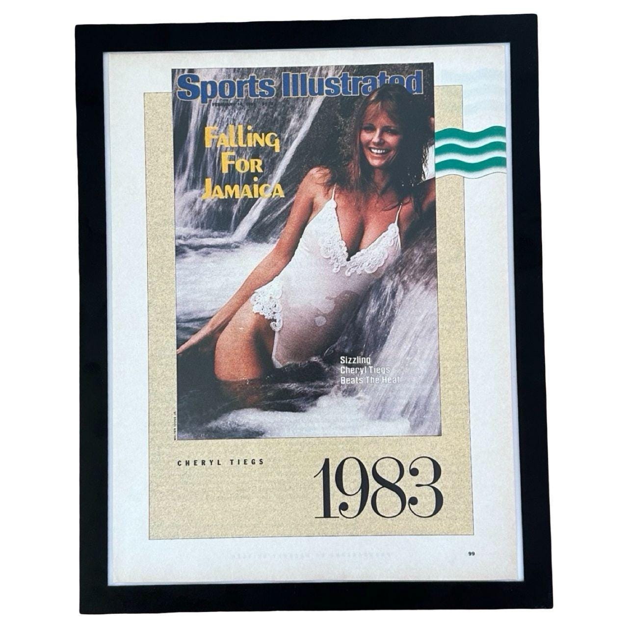 Sports Illustrated 1983 Swimsuit Cover Cheryl Tiegs Falling for Jamaica