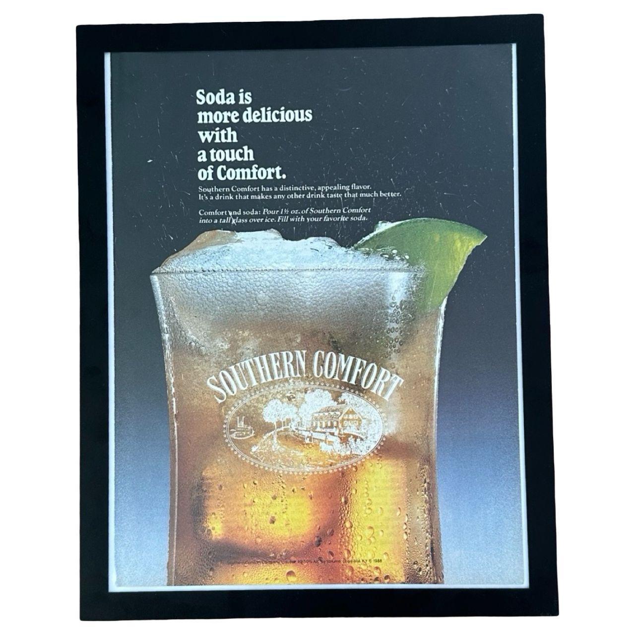 1988 Southern Comfort "Soda is more delicious with a touch of Comfort" Vintage Ad