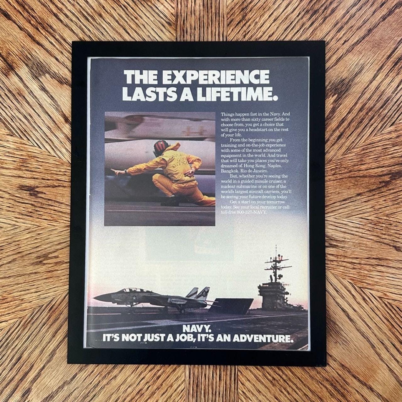 US Navy Its Not Just a Job It's an Adventure Vintage Recruitment Ad