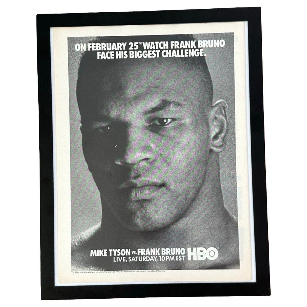 1989 HBO Mike Tyson vs Frank Bruno Fight Night Vintage Boxing Ad