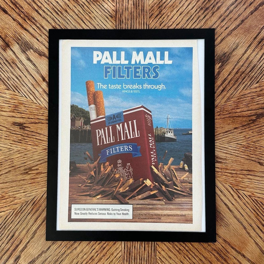 1988 Pall Mall Filters The Taste Breaks Through Vintage Cigarette Ad