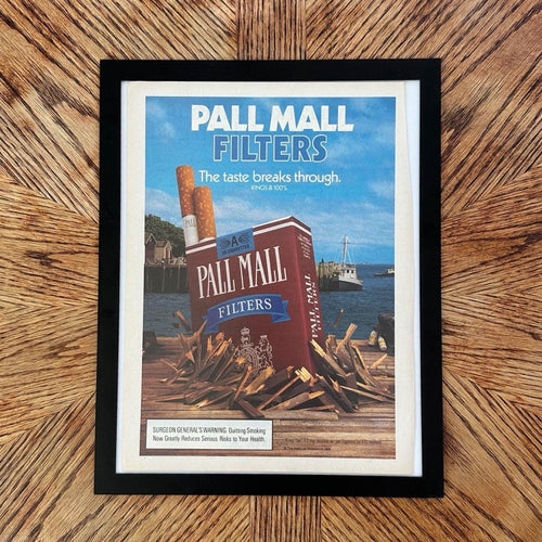 1988 Pall Mall Filters The Taste Breaks Through Vintage Cigarette Ad