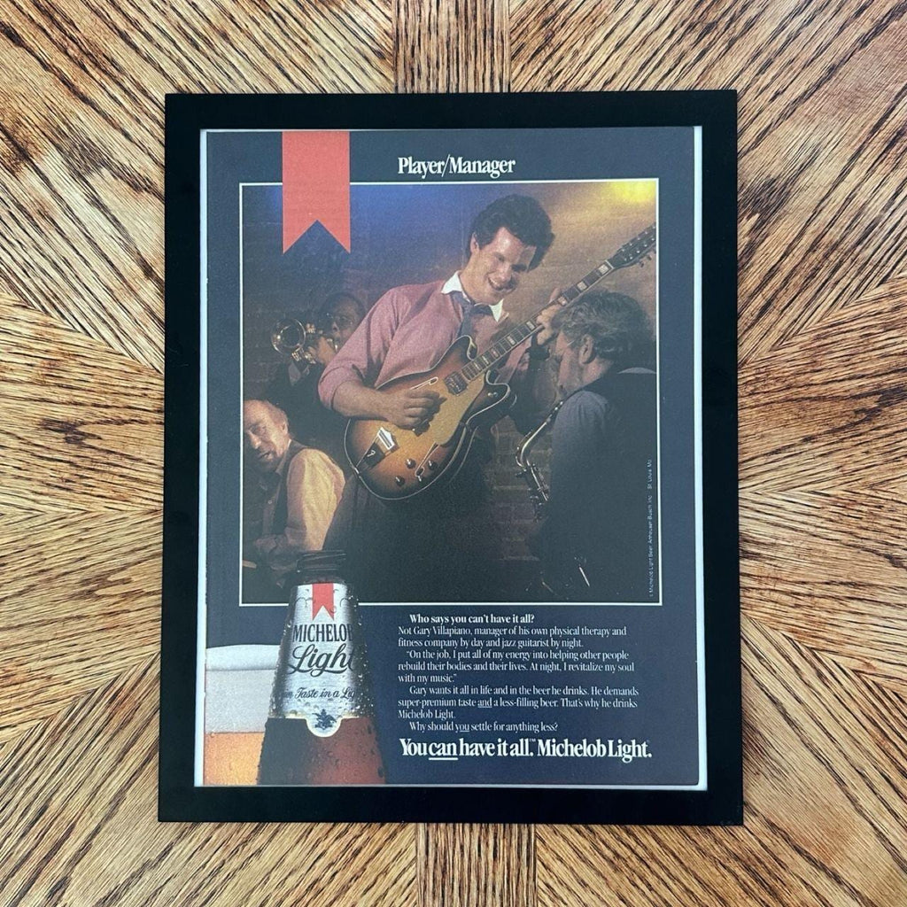 Michelob Light You Can Have It All Jazz Guitarist Vintage Ad