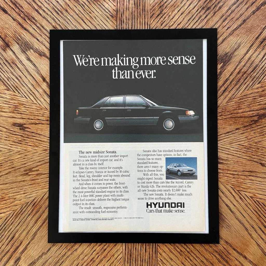 1989 Hyundai Sonata Making More Sense 1989 Vintage Car Ad