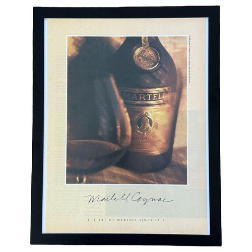 1989 Martell Cognac "The Art of Martell" Vintage Magazine Ad Poster with Frame