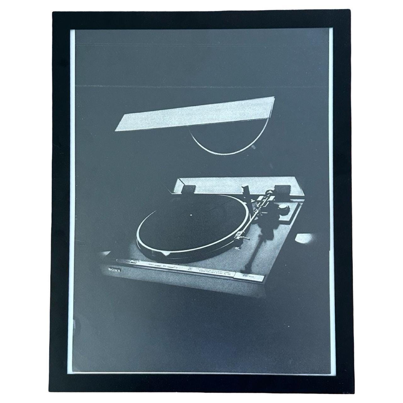 1980's Sony Turntable Vintage Hi-Fi Audio Equipment Magazine Ad with Frame