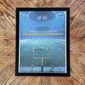 1980 New Orleans Super Bowl Vintage NFL Stadium Editorial Magazine Ad with Frame
