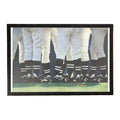 Vintage 1980s "The Zebras" NFL Officiating Crew Double Page Magazine Print with Frame