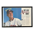 Vintage 1980s Angels Manager Doug Radern Double Page Magazine Article with Frame
