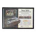 Vintage 1980 Sears Betavision VCR Double Page Magazine Ad with Frame