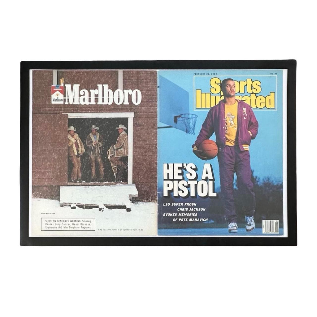 Vintage 1989 "He's a Pistol" Chris Jackson x Marlboro Sports Illustrated Cover with Frame