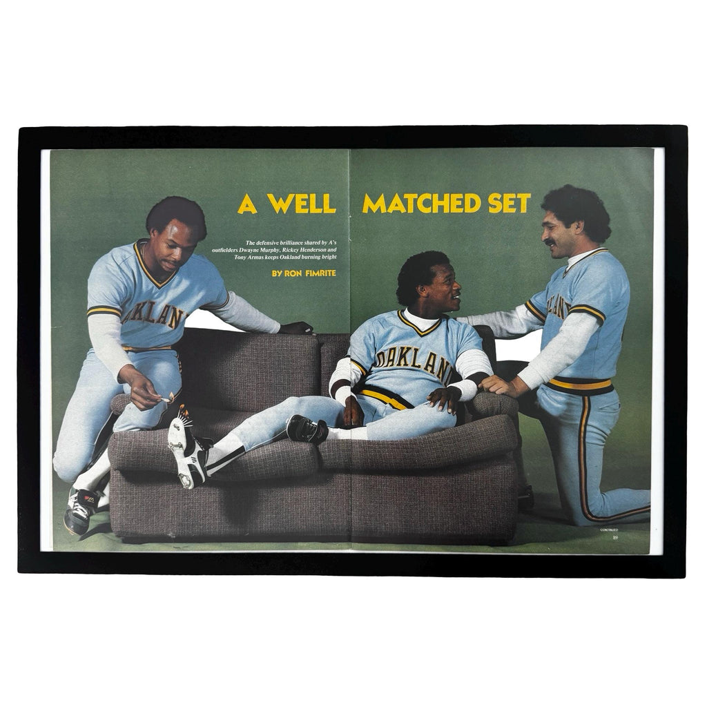 Sports Illustrated A Well Matched Set Oakland As Rickey Henderson Vintage Baseball