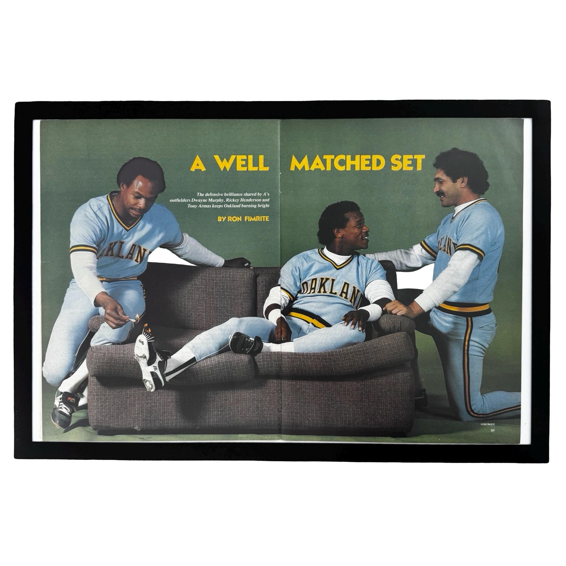 Sports Illustrated A Well Matched Set Oakland As Rickey Henderson Vintage Baseball