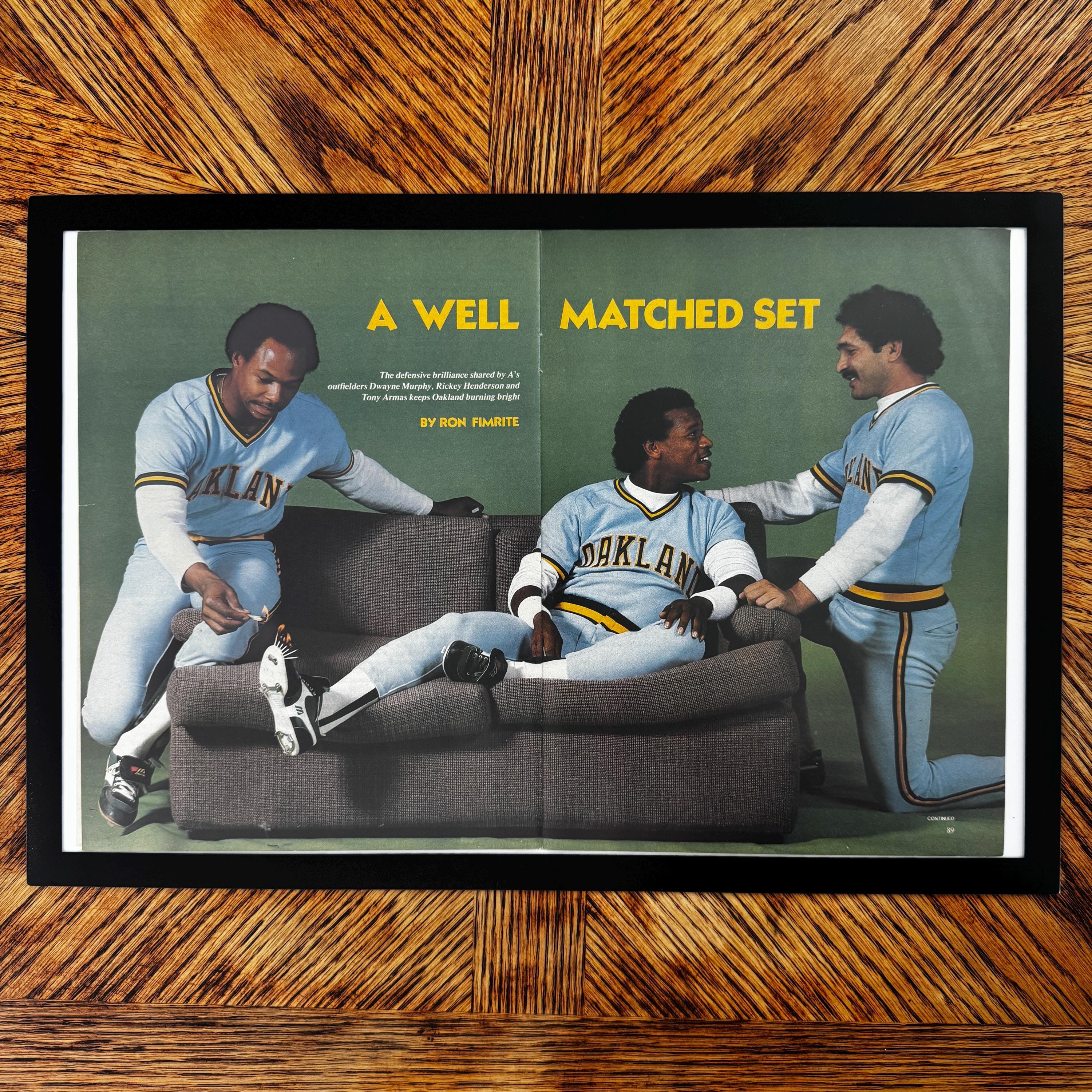 Sports Illustrated A Well Matched Set Oakland As Rickey Henderson Vintage Baseball