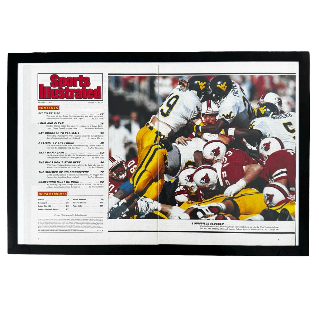 Sports Illustrated Louisville Slugged West Virginia Vintage College Football